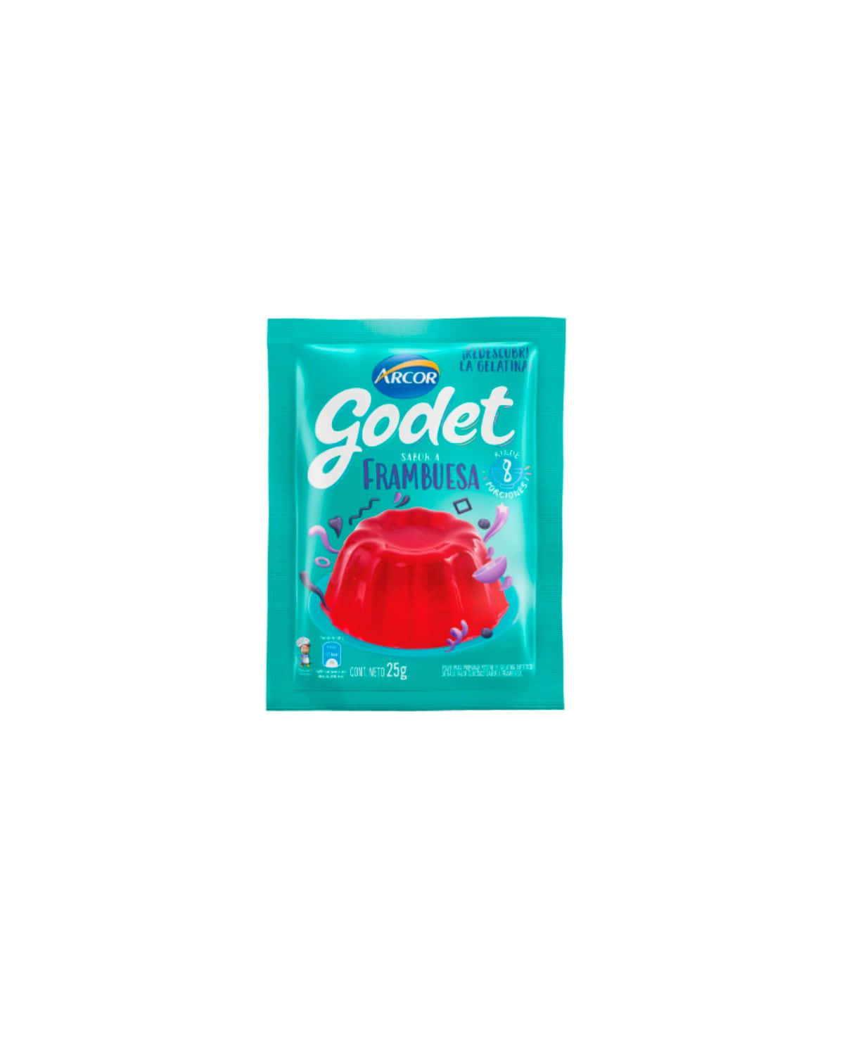 Gelatina Godet Frambuesa 25 Gr